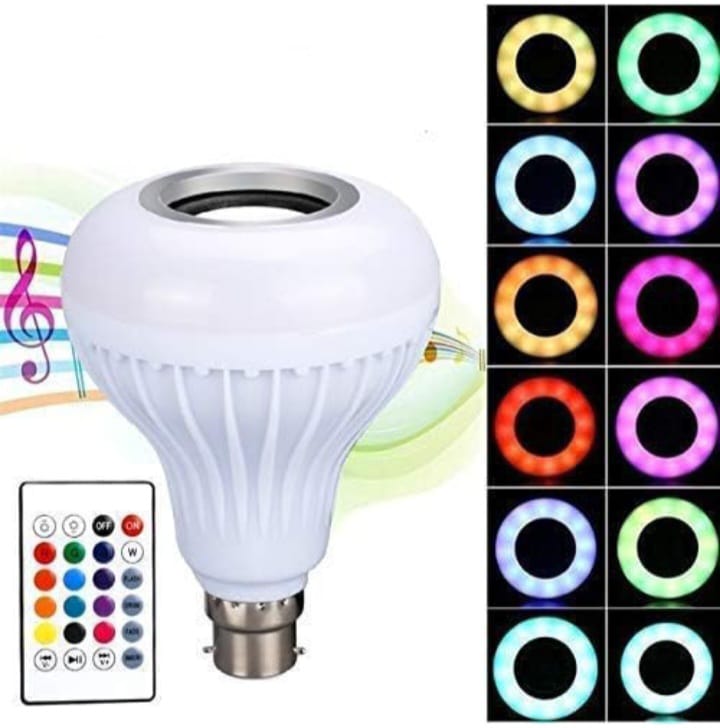 Colour Changing LED Bulb with Bluetooth Speaker & Remote