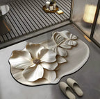 Floral Plush Diatomaceous Earth Floor Mat