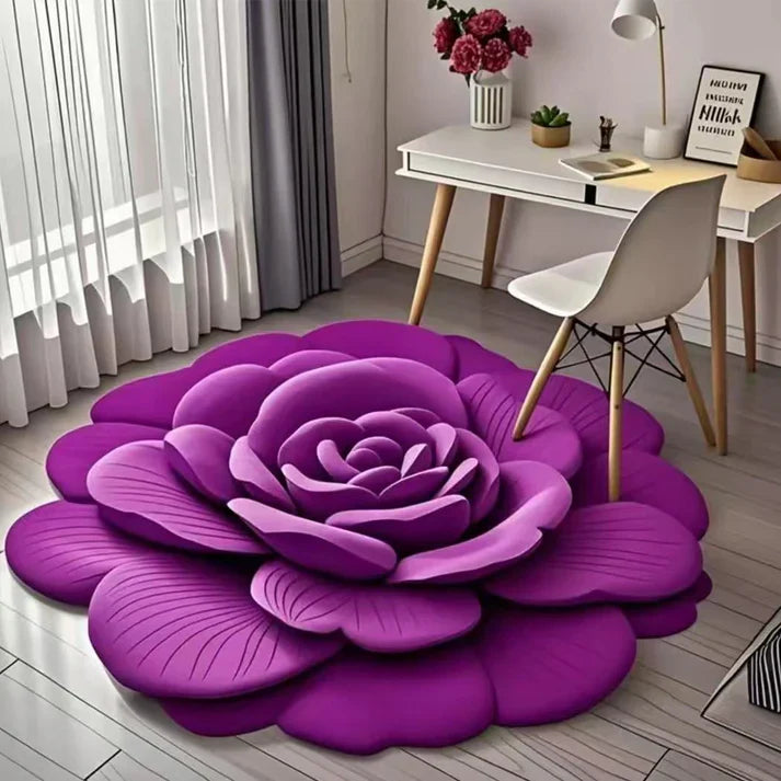 Floral Plush Diatomaceous Earth Floor Mat