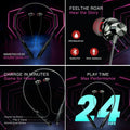 Wireless Bluetooth Neckband Earphones with Deep Bass Sound Blynk
