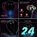 Wireless Bluetooth Neckband Earphones with Deep Bass Sound Blynk