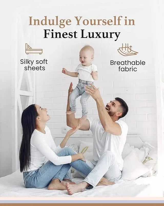 Cotton Elastic Fitted Double Bedsheets With 2 Pillow Covers (72*78* Upto 10 Inches) & 360 Degree Elasticated @ Just Rs.599/-