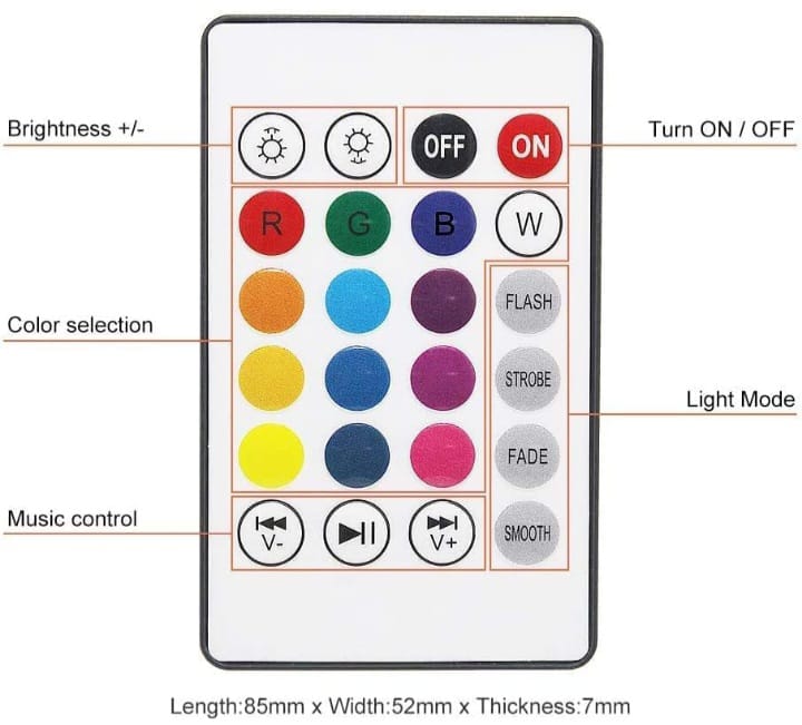 Colour Changing LED Bulb with Bluetooth Speaker & Remote