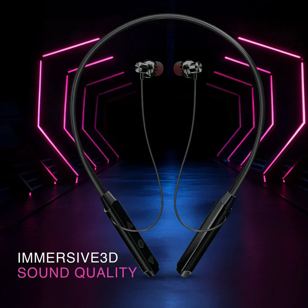Wireless Bluetooth Neckband Earphones with Deep Bass Sound Blynk