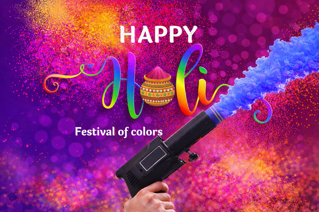 Pyro Gun With Holi Color With Free Refill