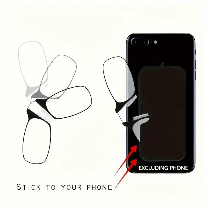 Nose Clip Reading Glasses With Phone Attachment Case