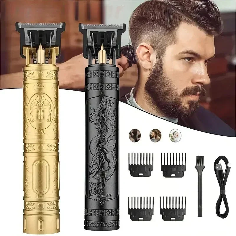 Unisex Precision Hair Trimmer with Adjustable Close-Cut Blades
