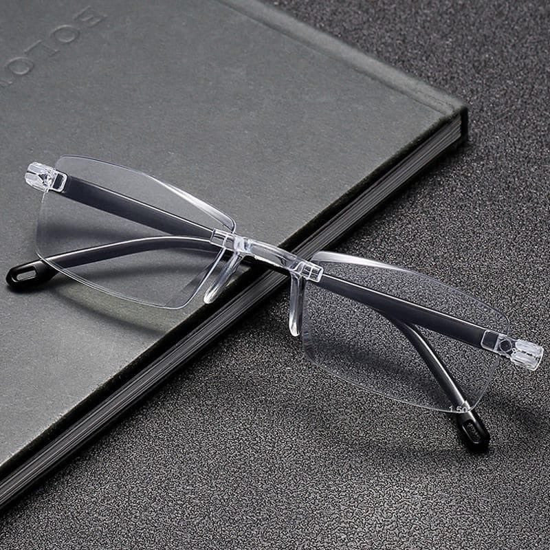 Rimless Adaptive Power Reading Glasses for Clear Vision
