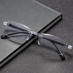 Rimless Adaptive Power Reading Glasses for Clear Vision