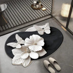 Floral Plush Diatomaceous Earth Floor Mat