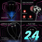 Wireless Bluetooth Neckband Earphones with Deep Bass Sound