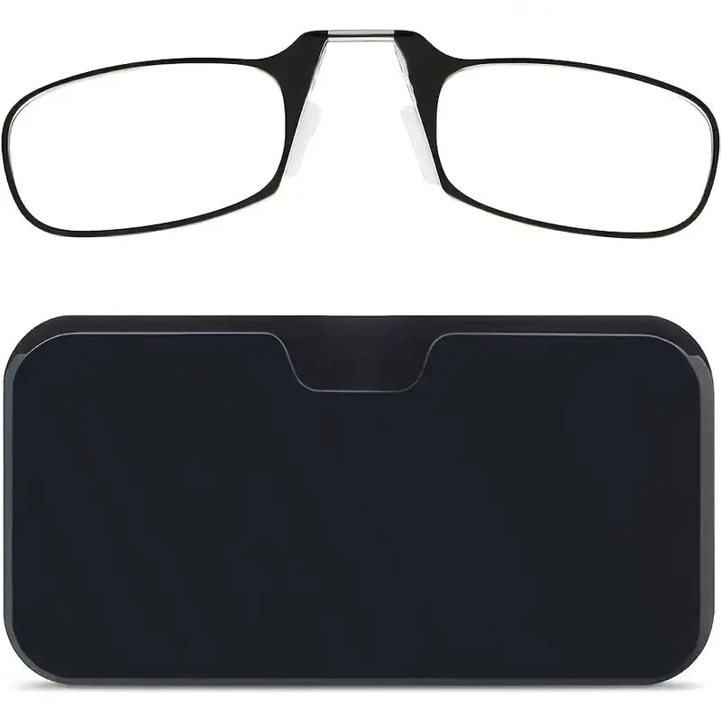 Nose Clip Reading Glasses With Phone Attachment Case