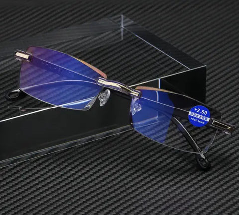 Rimless Adaptive Power Reading Glasses for Clear Vision