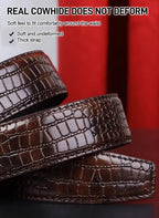 Men's Leather Automatic Buckle Belt _BUY 1 GET 1 FREE (Black & Brown)