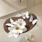 Floral Plush Diatomaceous Earth Floor Mat