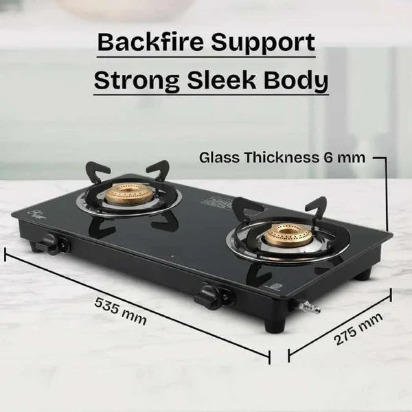 Burner Manual Compact With Toughened Glass Gas