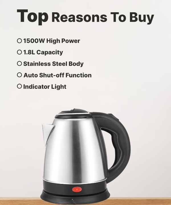 Electric Kettle Automatic Cut-Off | Double protection controller