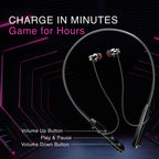 Wireless Bluetooth Neckband Earphones with Deep Bass Sound Blynk
