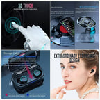 Wireless Bluetooth Earbuds with Noise Reduction & In-built Powerbank Blynk