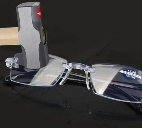 Rimless Adaptive Power Reading Glasses for Clear Vision
