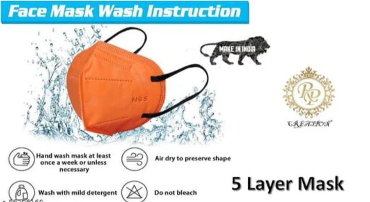Pack of 10 N95 Masks Anti Pollution Washable Usable Layered