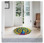 Royal Peacock Design Floor Mat Elegant Home