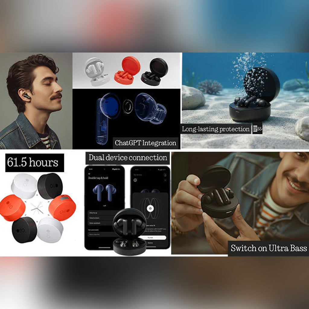 Round Wireless Earbuds with 12-Hour Playtime Blynk