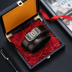 Men's Leather Automatic Buckle Belt _BUY 1 GET 1 FREE (Black & Brown)