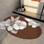 Floral Plush Diatomaceous Earth Floor Mat