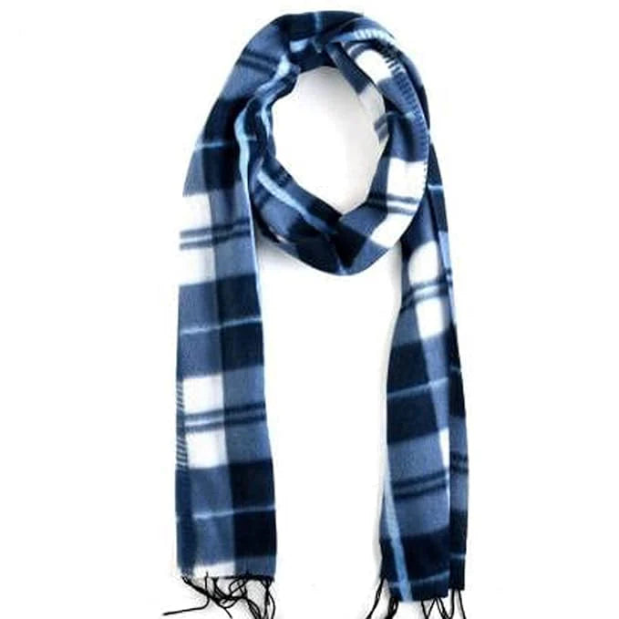 Assorted Unisex Check Brown Fleece Muffler Cum Scarf