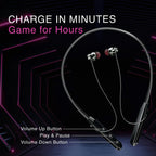 Wireless Bluetooth Neckband Earphones with Deep Bass Sound