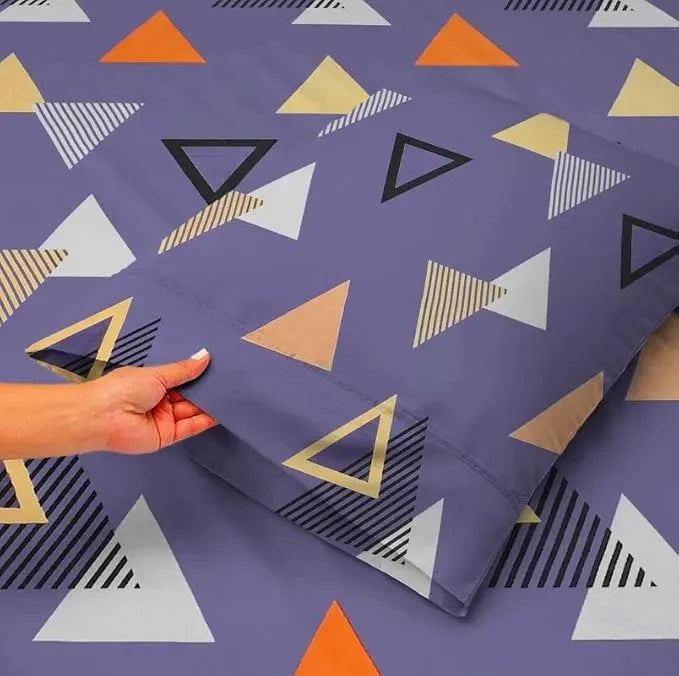 Cotton Elastic Fitted Double Bedsheets With 2 Pillow Covers (72*78* Upto 10 Inches) & 360 Degree Elasticated @ Just Rs.599/-