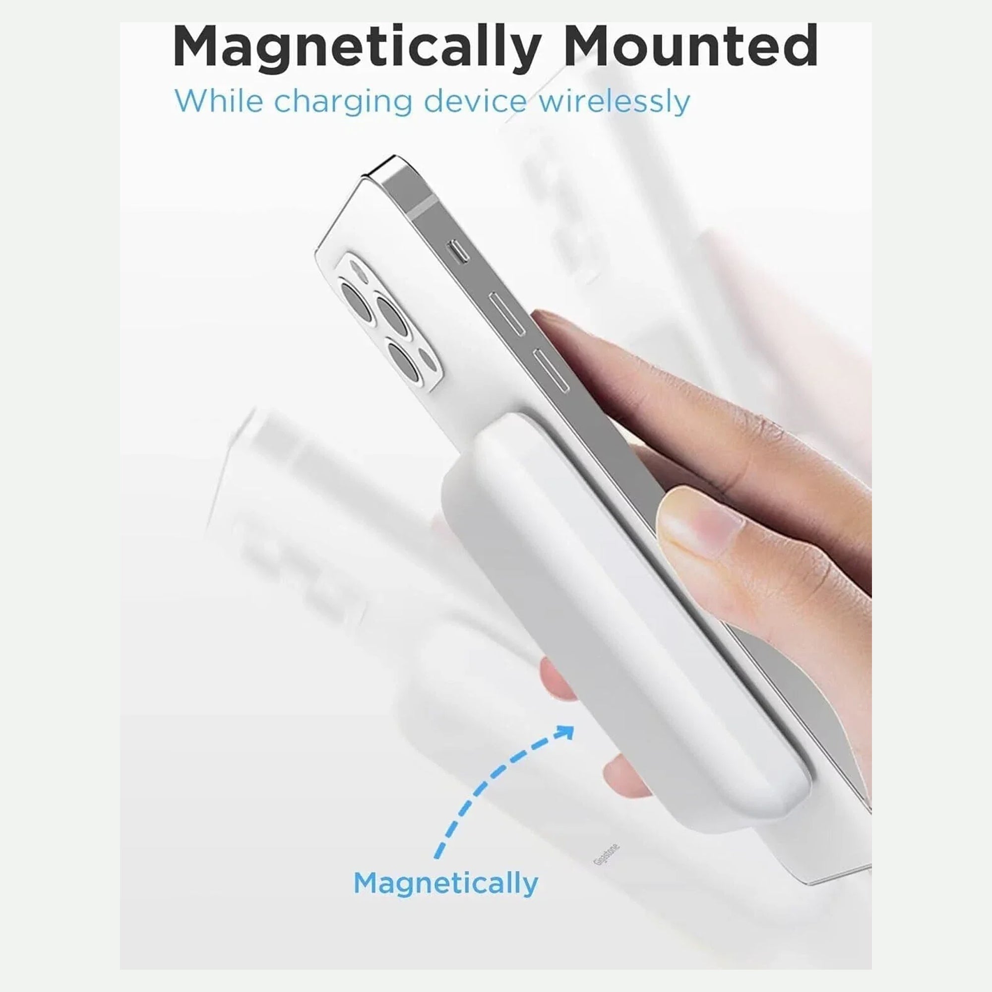 Magnetic Wireless Power Bank | Snap-On Charger for Android & iPhone | 10000mAh Power