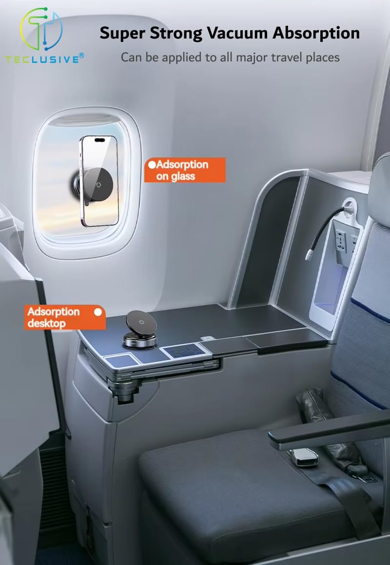 360° Magnetic Vacuum Suction Phone Mount with Strong Grip