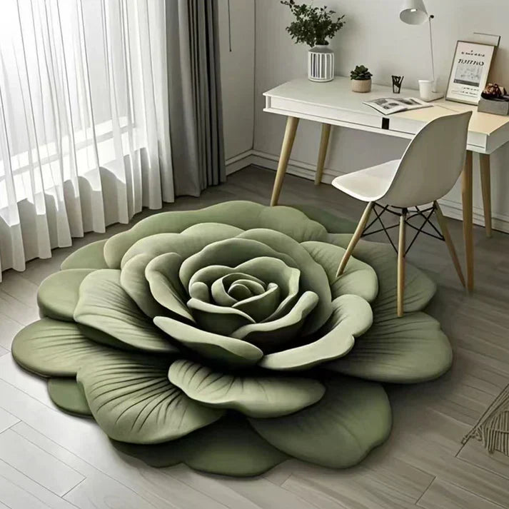 Floral Plush Diatomaceous Earth Floor Mat
