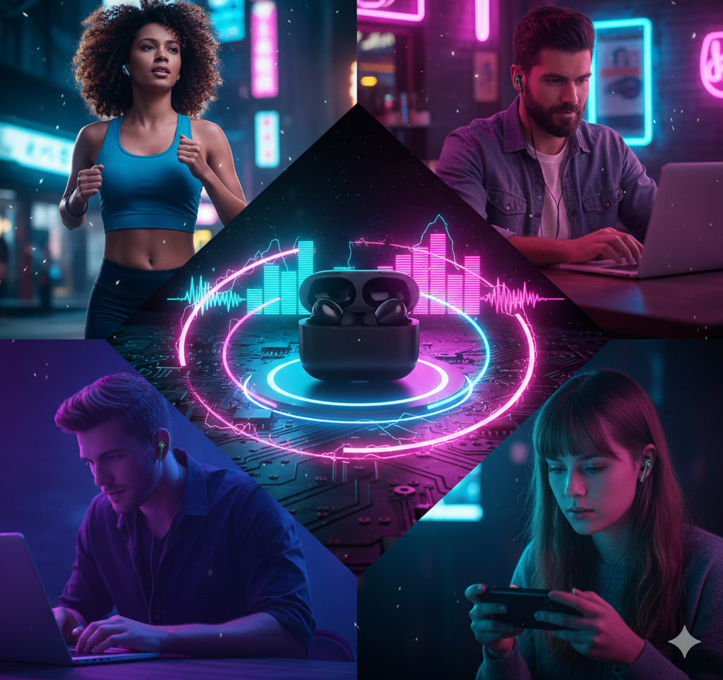 Pro 2 Wireless Bluetooth Earbuds with Deep Bass & Smart Touch Control