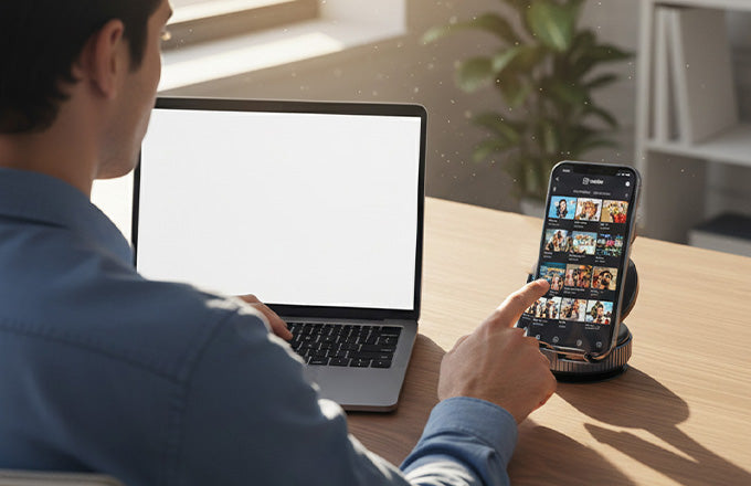 360° Magnetic Vacuum Suction Phone Mount with Strong Grip