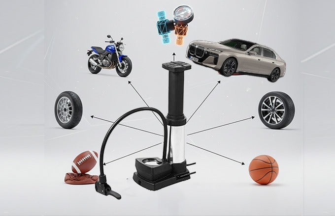 Compatible & Super Easy Portable High Pressure Foot Air Pump For Cycle, Motorcycle, Scooty & Car @ Just Rs. 499/-