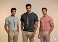 Men's Round Neck Graphic Printed T-Shirts Combo Pack of 3