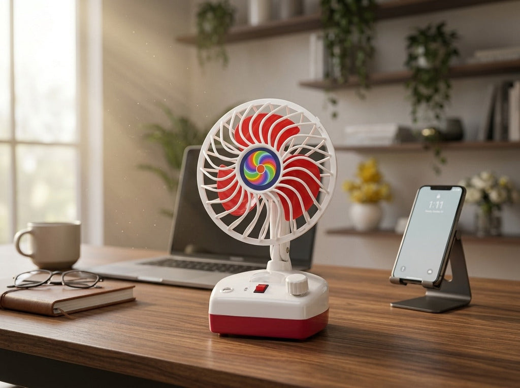 Rechargeable High-Speed Fan with Emergency Light