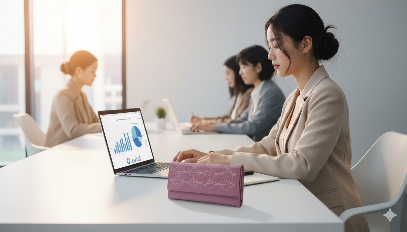 Women's Faux Leather diamond-stitch Wallet