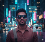 Smart Bluetooth Audio Glasses - Sunglasses with Built-in Mic & Speakers, Open Ear Wireless Headphones Smart Glasses for Adults, Solar-Powered Smart Sunglasses