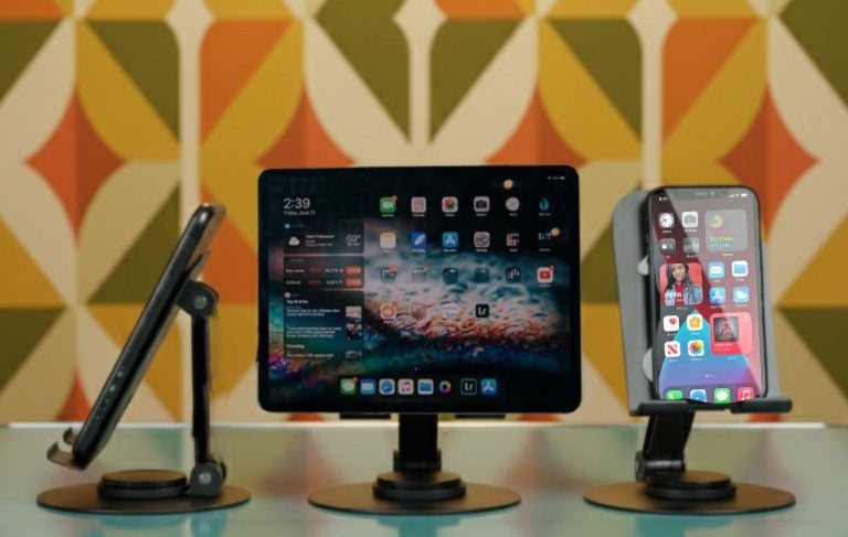 360° Adjustable Aluminium Phone Stand with Anti-Slip Base