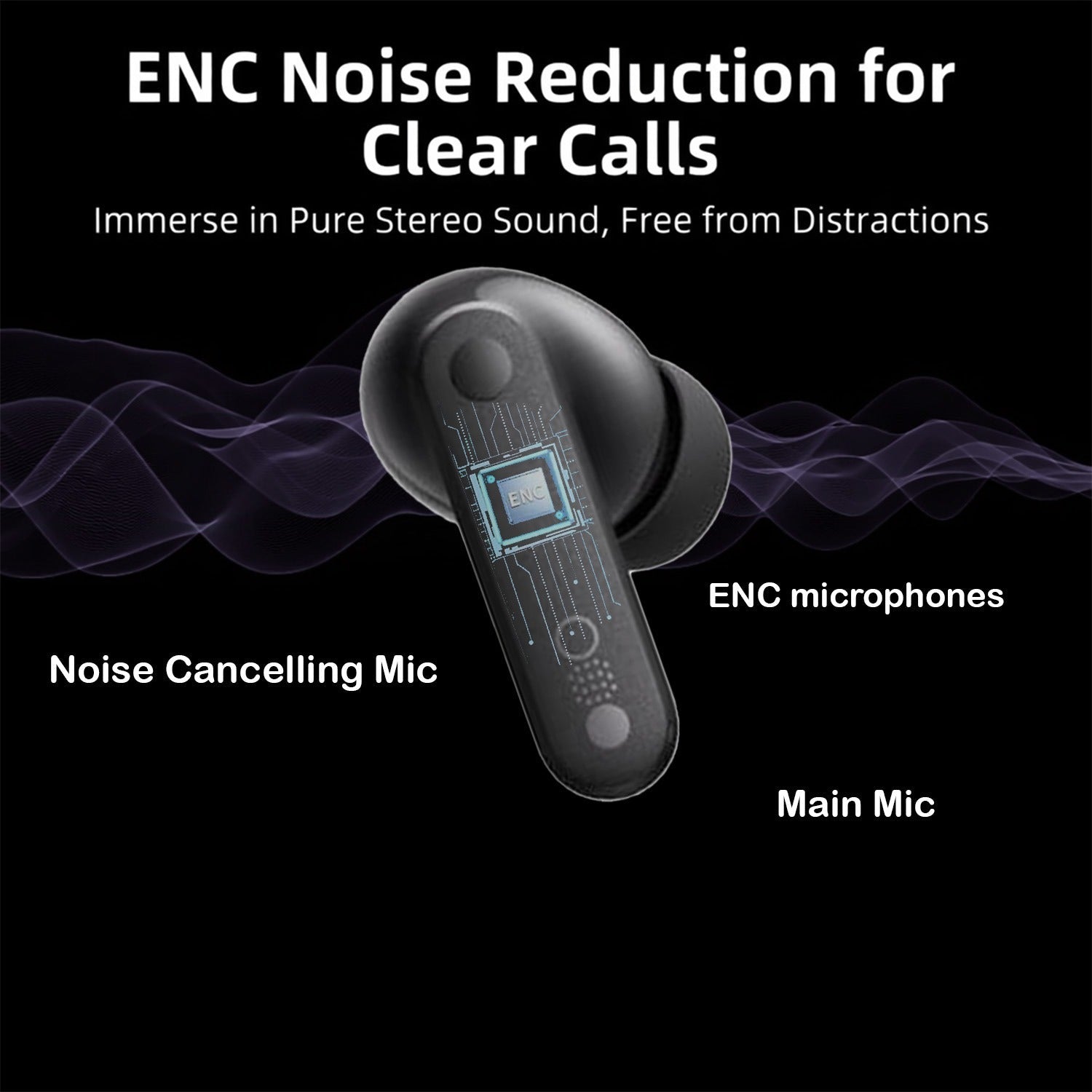 CMT Ultra Pro Earbuds with Active Noise Cancellation & HD Sound