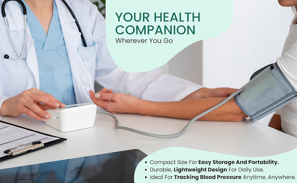 BP Machine Digital Automatic for Home Use | Blood Pressure Monitor with Voice, Large Display, Accurate Upper Arm Cuff for Adults & Elderly (DMBP03-O) Blynk