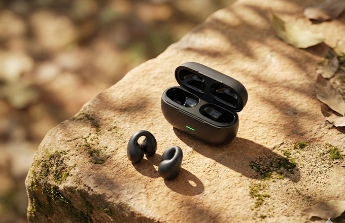T75 Open-Ear Clip-On Bluetooth Earbuds with Secure Fit Design Blynk