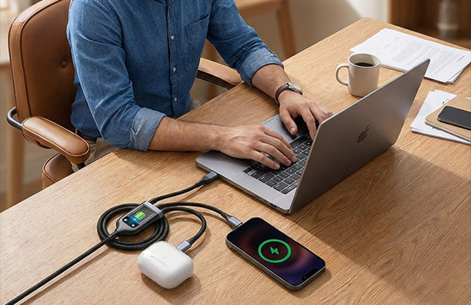 3-in-1 Fast Charging Nylon Braided Cable with 3A Output