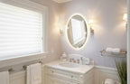 Crystal View Oval Decorative Wall Mirror with Modern Finish