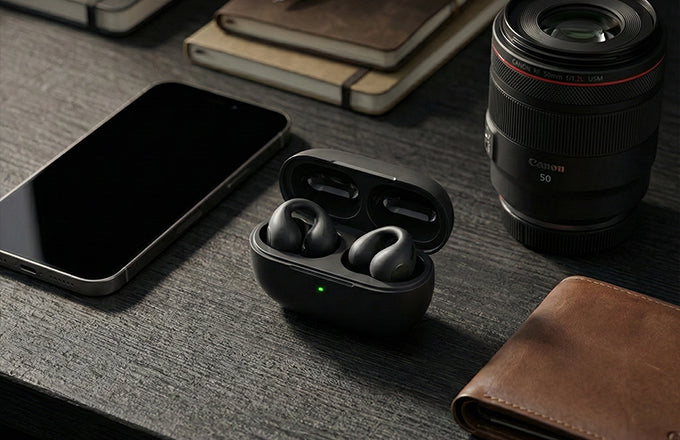 T75 Open-Ear Clip-On Bluetooth Earbuds with Secure Fit Design Blynk