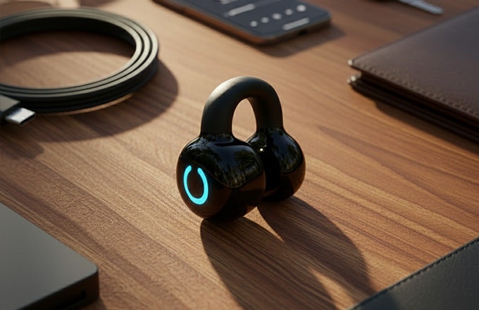 Open-Ear Bone Conduction Bluetooth Earbud with Comfortable Fit Blynk